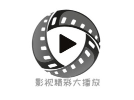 广西影视精彩大播放logo标志设计