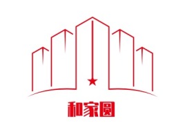 和家圆名宿logo设计