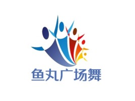 鱼丸广场舞logo标志设计