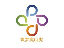 筑梦爬山虎logo标志设计