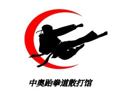 中奥跆拳道散打馆logo标志设计