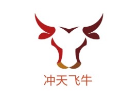 冲天飞牛公司logo设计