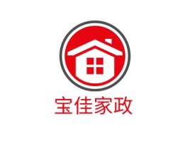 宝佳家政门店logo设计