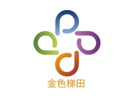 金色梯田logo标志设计