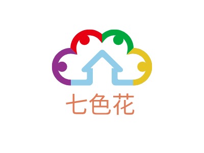 七色花logo设计