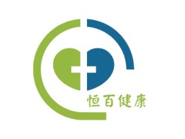 恒百健康门店logo标志设计