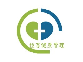 恒百健康管理门店logo标志设计