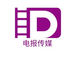 电报传媒logo标志设计