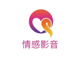 情感影音logo标志设计