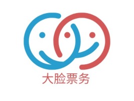 大脸票务logo标志设计
