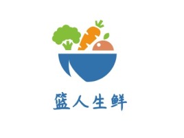 篮人生鲜品牌logo设计