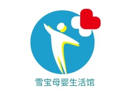 雪宝母婴生活馆门店logo设计