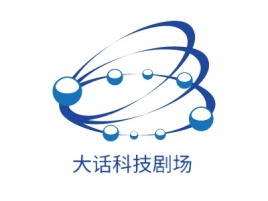 大话科技剧场logo标志设计