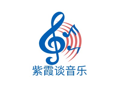 紫霞谈音乐LOGO设计