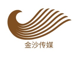 陕西金沙传媒logo标志设计