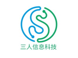 三人信息科技公司logo设计