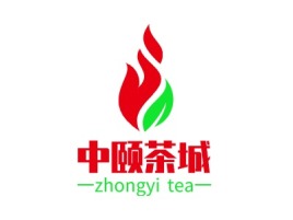呼伦贝尔中颐茶城店铺logo头像设计