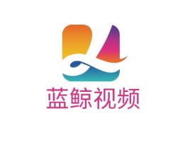 蓝鲸视频logo标志设计