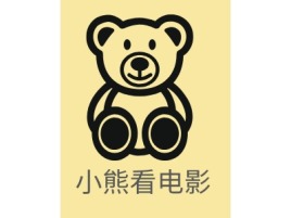 小熊看电影logo标志设计