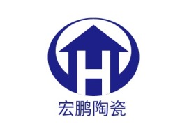 宏鹏陶瓷企业标志设计