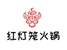 红灯笼火锅店铺logo头像设计