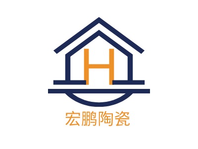 宏鹏陶瓷LOGO设计