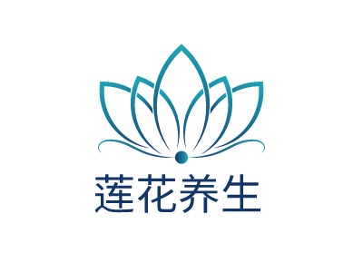 莲花养生养生logo标志设计