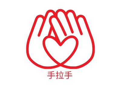 手拉手logo标志设计