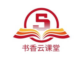 书香云课堂logo标志设计