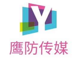 鹰防传媒logo标志设计