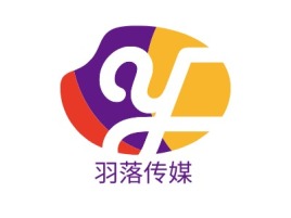 羽落传媒logo标志设计