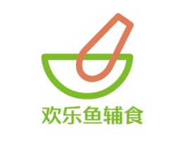 欢乐鱼辅食品牌logo设计