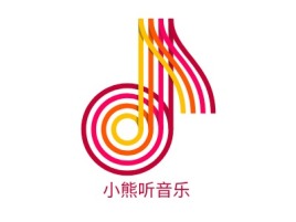 广东小熊听音乐logo标志设计