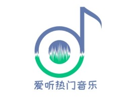 爱听热门音乐logo标志设计