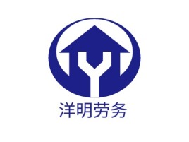 洋明劳务企业标志设计