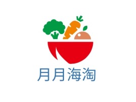 广东月月海淘店铺标志设计