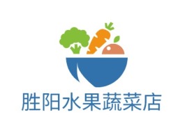 胜阳水果蔬菜店品牌logo设计