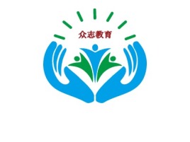 众志教育logo标志设计