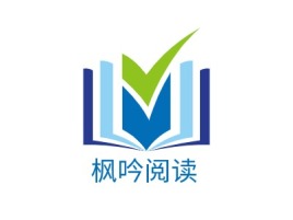 湖北枫吟阅读logo标志设计