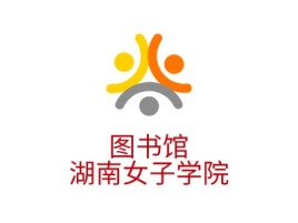 图书馆湖南女子学院logo标志设计