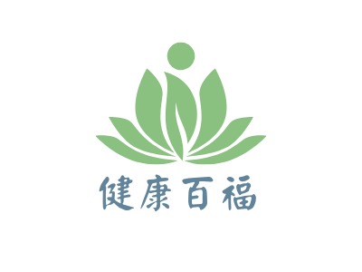 健康百福门店logo标志设计