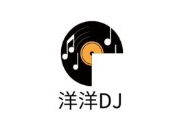 洋洋DJlogo标志设计