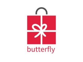 butterfly店铺标志设计