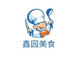 鑫园美食店铺logo头像设计
