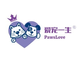PawsLove门店logo设计