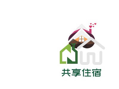 共享住宿LOGO設(shè)計