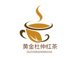 黄金杜仲茶店铺logo头像设计