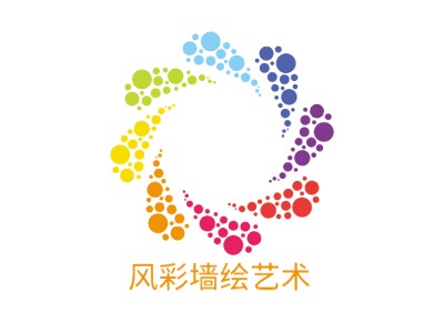 风彩墙绘艺术LOGO设计