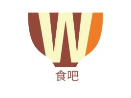 W食吧店铺logo头像设计