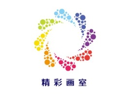 精彩画室logo标志设计